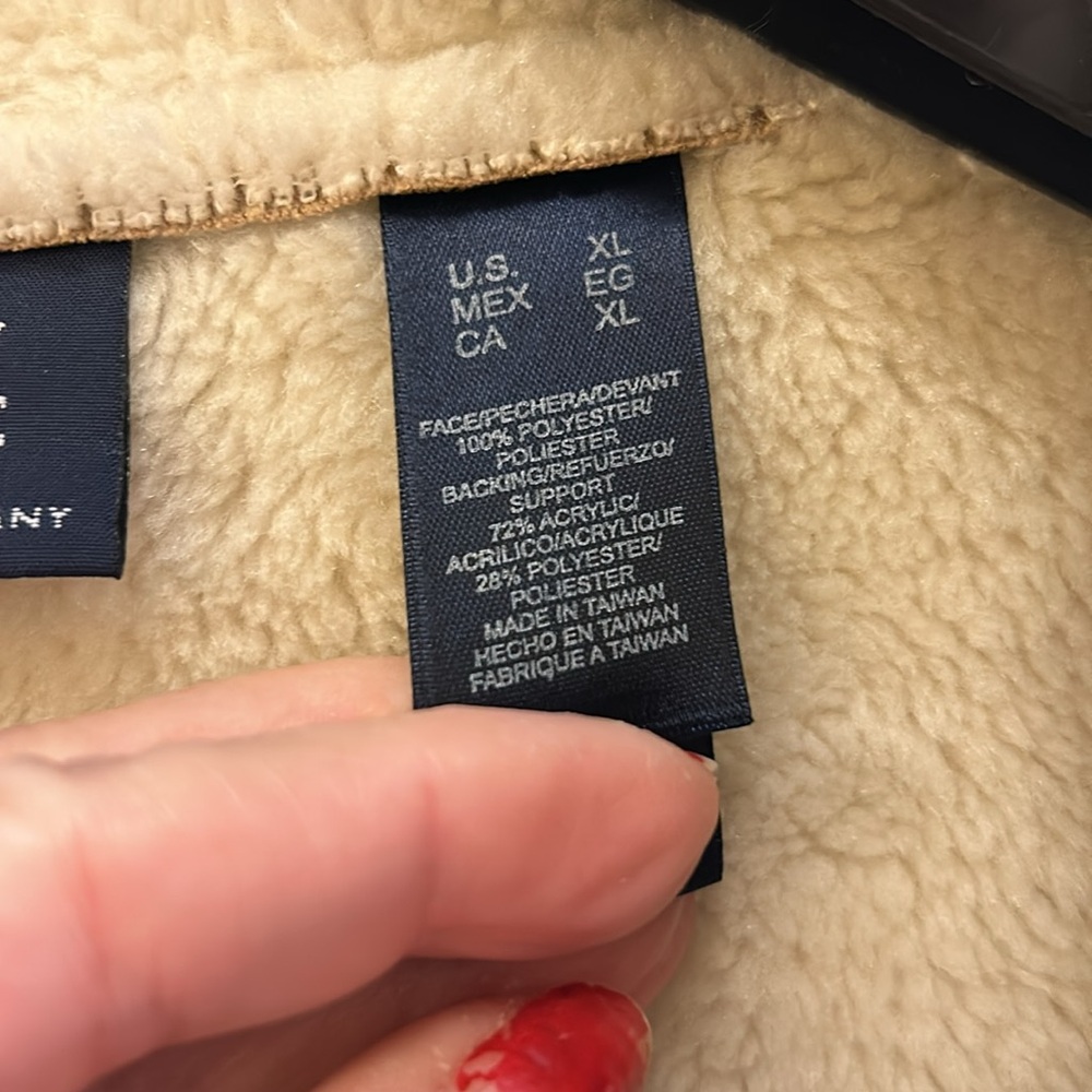 Crazy Horse Shearling Camel Colored XL Coat; Soft Fur Lining & Fur Cuffs;So Cute - Picture 6 of 12
